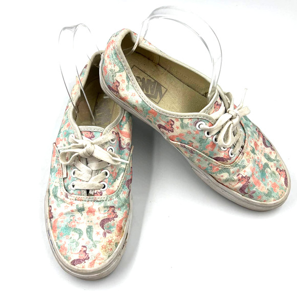 Vans Glitter Shimmer Mermaid Skater Sneaker Lace Up Shoes Short Top Women's 8 - Picture 3 of 12